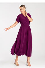 Short drooping sleeves maxi daydress