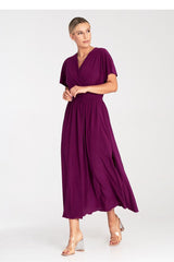 Short drooping sleeves maxi daydress