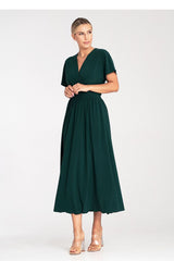 Short drooping sleeves maxi daydress