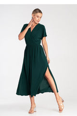 Short drooping sleeves maxi daydress