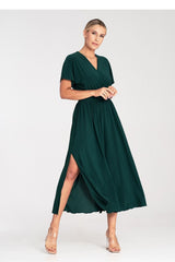 Short drooping sleeves maxi daydress