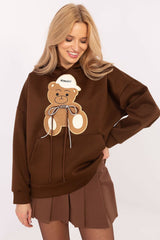 Women's teddy bears casual hooded sweatshirt