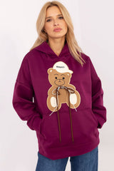 Women's teddy bears casual hooded sweatshirt