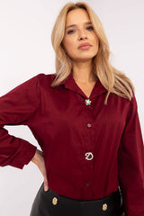 Elegant women's long sleeve shirt with a classic cut