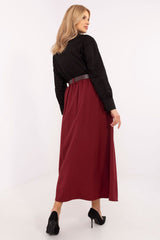 Long elegant flared maxi skirt