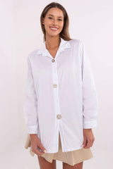 Elegant women's long sleeve shirt with a classic cut