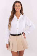 Elegant women's long sleeve shirt with a classic cut