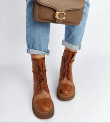 Waldeck semi-transparent brown boots