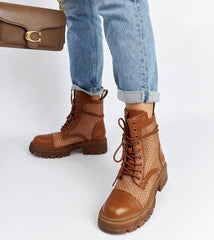 Waldeck semi-transparent brown boots