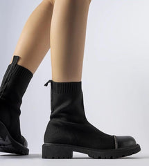 Vail zirconias ankle-length sock boots