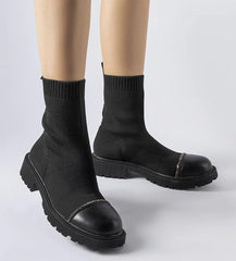 Vail zirconias ankle-length sock boots