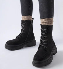 Black 'Riel' worker-style boots