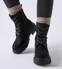 Black 'Riel' worker-style boots