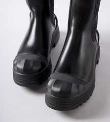 Black insulated Albanese ankle boots