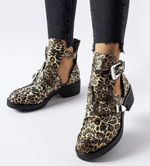 Sperone leopard pattern ankle boots