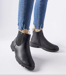 Stylish comfortable black ankle boots