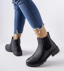 Stylish comfortable black ankle boots