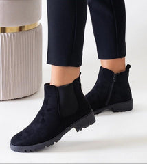 Stylish comfortable black ankle boots