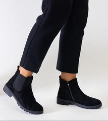 Stylish comfortable black ankle boots