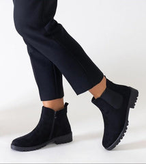 Stylish comfortable black ankle boots