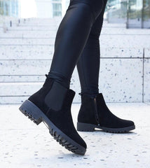 Stylish comfortable black ankle boots