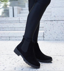 Stylish comfortable black ankle boots