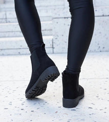 Stylish comfortable black ankle boots