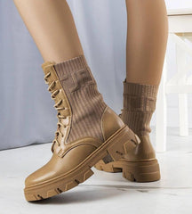 Brown ankle-high upper Kori boots