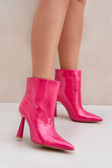 Women's ankle boots on a high stiletto heel