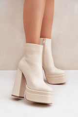 Women's massive platform heel ankle boots