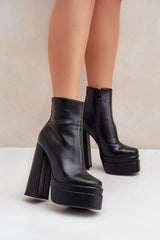 Women's massive platform heel ankle boots