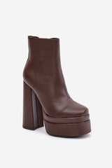 Women's massive platform heel ankle boots