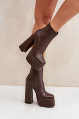 Women's massive platform heel ankle boots