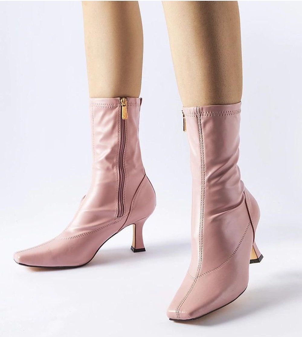 Pink Luisella low-heeled boots