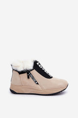 Women's eco suede sneakers with soft fur