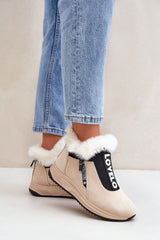 Women's eco suede sneakers with soft fur