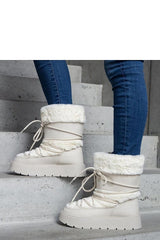 Black fur insulated lace-up snow boots