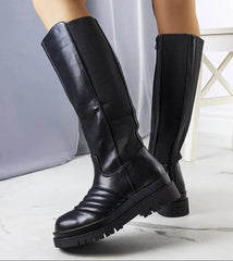 Green Calliope knee-high boots