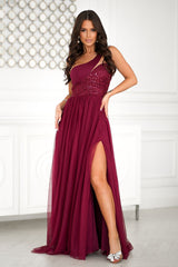 Elegant sequins dress with a stiffened top