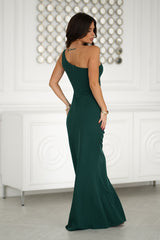 Unique Sequin One Shoulder Long Side Slit Evening dress