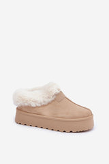 Fashionable low upper soft fur snow boots