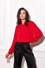 Long puffy sleeves formal blouse