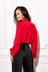 Long puffy sleeves formal blouse