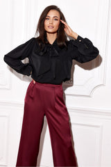 Long puffy sleeves formal blouse