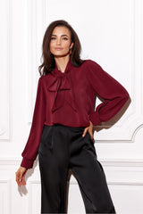 Long puffy sleeves formal blouse