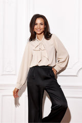 Long puffy sleeves formal blouse