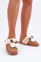 Women's slippers with soft fur lining