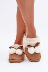 Women's slippers with soft fur lining