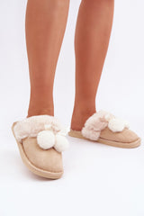 Women's slippers with soft fur lining