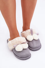 Women's slippers with soft fur lining